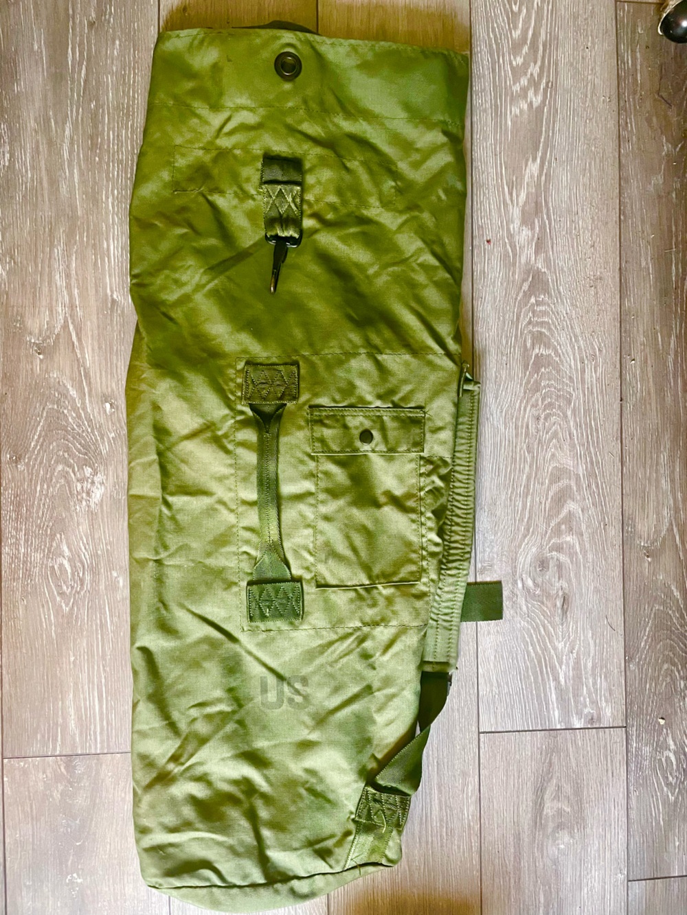 U.S. Military Duffle Bag, Nylon Olive Green, 2009 Manufactured